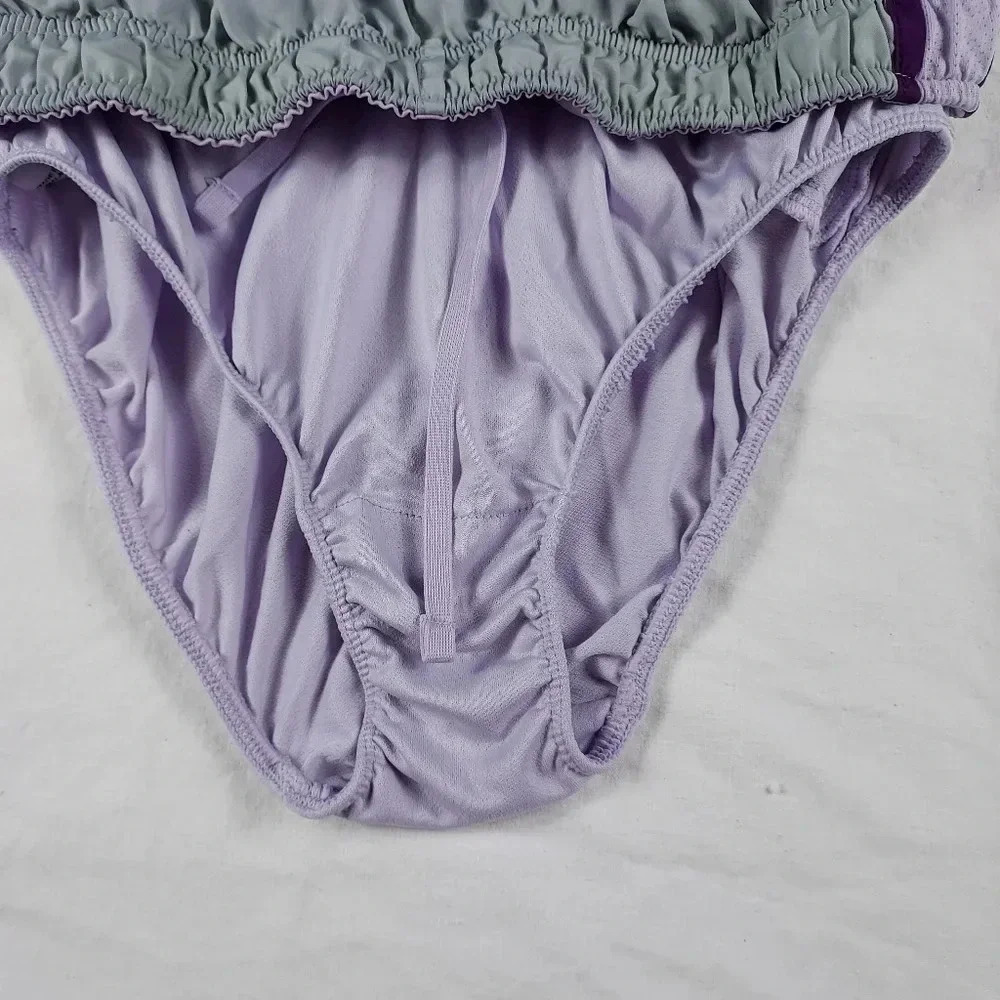 Nike Dri-Fit Grey & Purple Running Womens Shorts Small Integrated Underwear - Picture 6 of 10